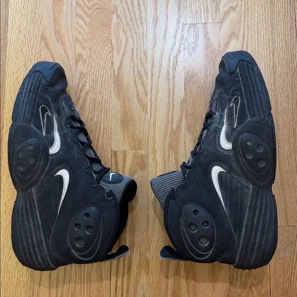 RARE NIKE 2012 Vintage Air Flight One Black BBall Shoes Size  display picture 1